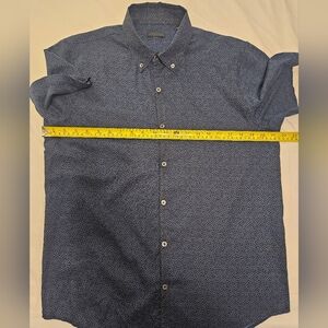 Zachary Prell Dark Blue Patterned Casual Shirt